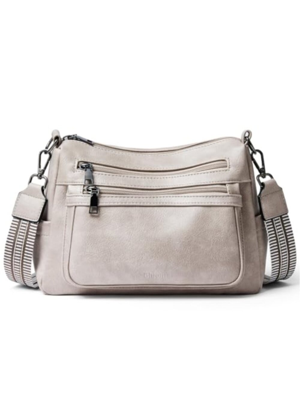 Vegan Leather Crossbody Bag Medium Shoulder Handbag Adjustable Strap